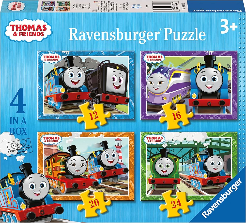 Ravensburger Thomas & Friends 4 in a Box Jigsaw Puzzles 12 16 20 24 Pieces