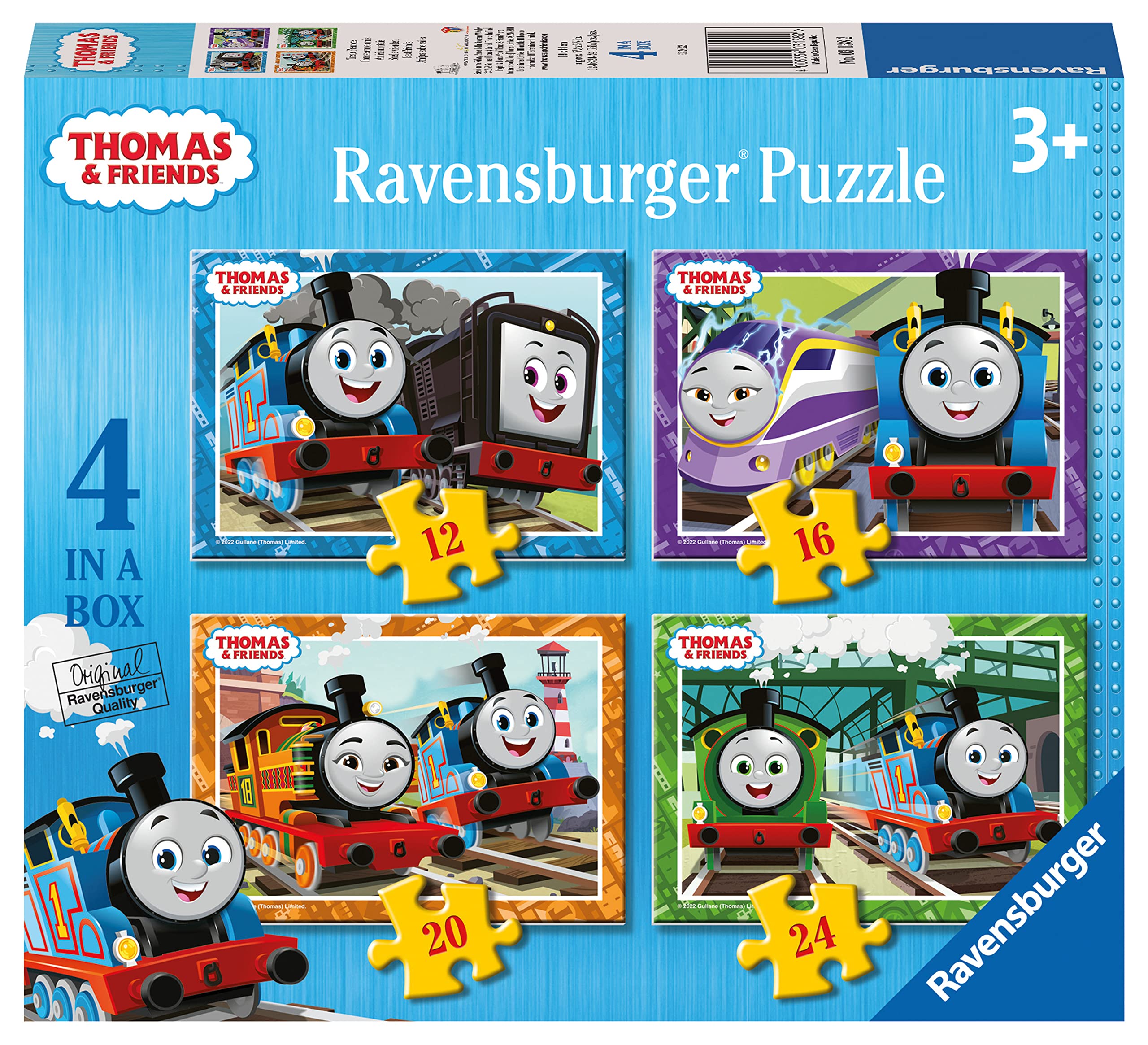 Ravensburger Thomas & Friends 4 in a Box Jigsaw Puzzles for Kids Age 3 Years Up - 12, 16, 20 & 24 Pieces - Educational Toys for Toddlers