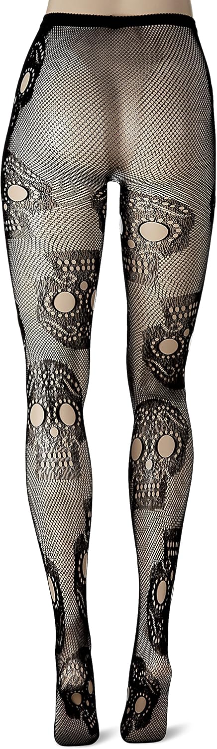 Leg Avenue Women's Skull Net Tights: Clothing