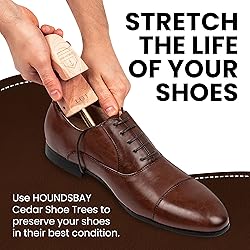 HOUNDSBAY Single Pack Shoe Tree for Men, Wooden