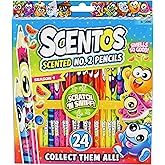 Scentos Scented Pencils for Kids - No. 2 Lead Pencils - Cute Pencil - For Ages 3 and Up - 24 Pack