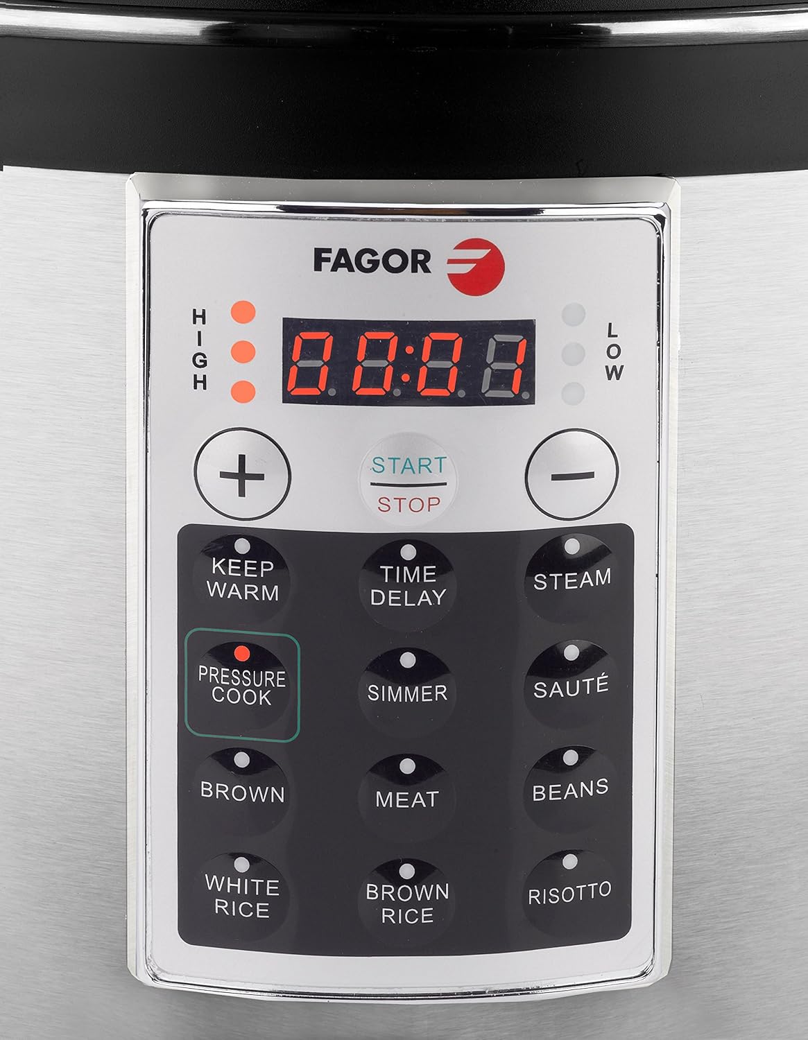 Amazon.com: Fagor 670041930 Premium Electric Pressure and Rice Cooker, 6  quart, Silver: Kitchen & Dining