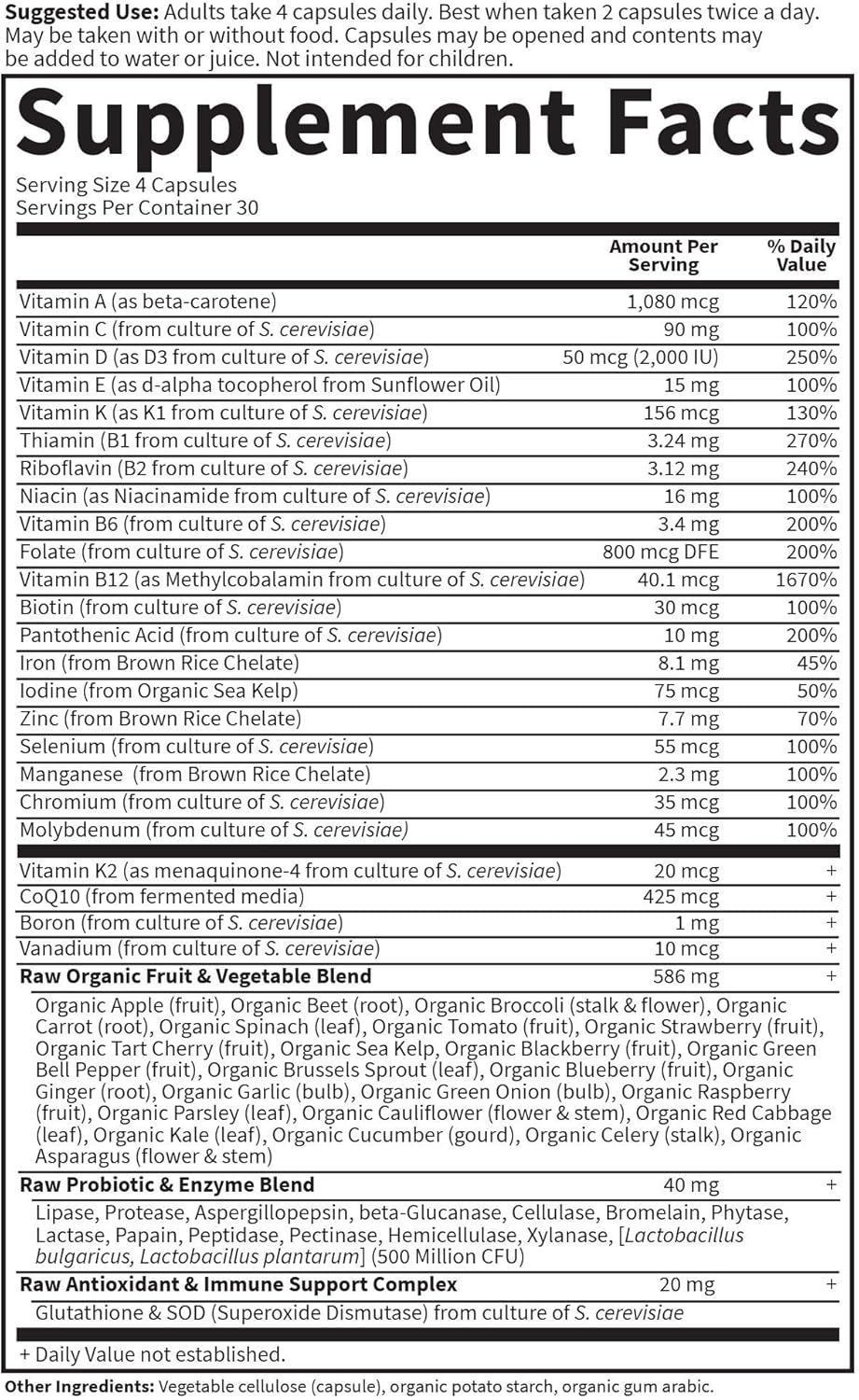 Garden of Life Multivitamin for Women, Vitamin Code Women's Multi - 120 Capsules, Whole Food Womens Multi, Vitamins, Iron, Folate not Folic Acid & Probiotics for Womens Energy, Vegetarian Supplements: Health & Personal Care