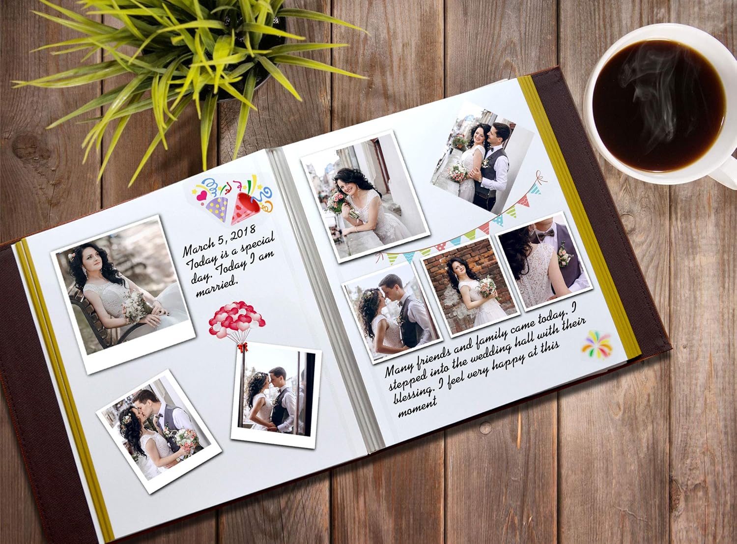 ZOVIEW ART Photo Album Holds 3X5, 4X6, 5X7, 6X8, 8X10 Photos, Leather Cover, Magnetic Self-Stick Page, Hand Made DIY Albums (Black, Large): Home & Kitchen