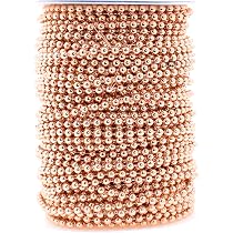 Amazon.com: Mandala Crafts Rollo de perlas de oro rosa sintético ...