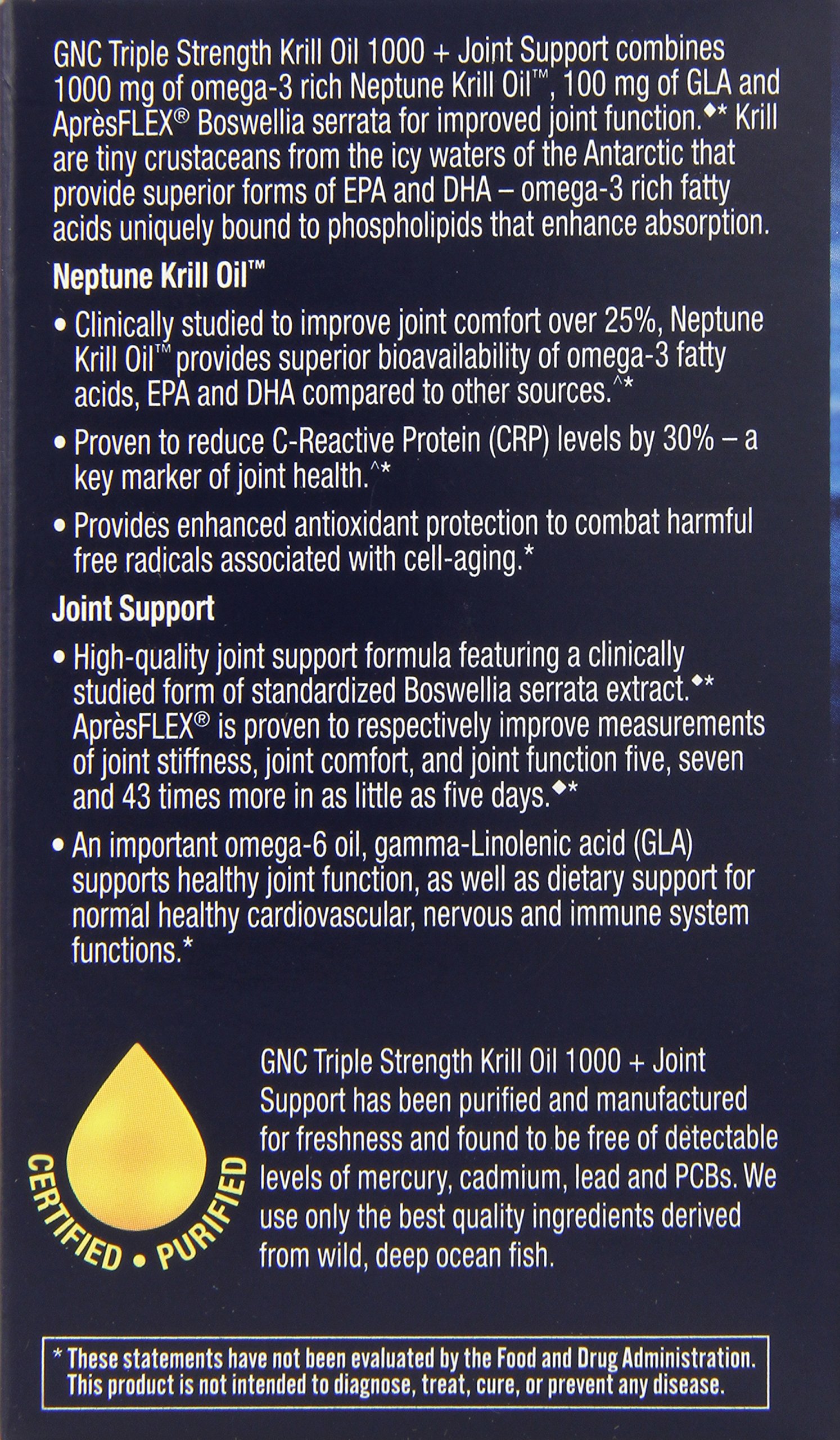 GNC Triple Strength Krill Oil 1000 + Joint Support 60 softgels Buy