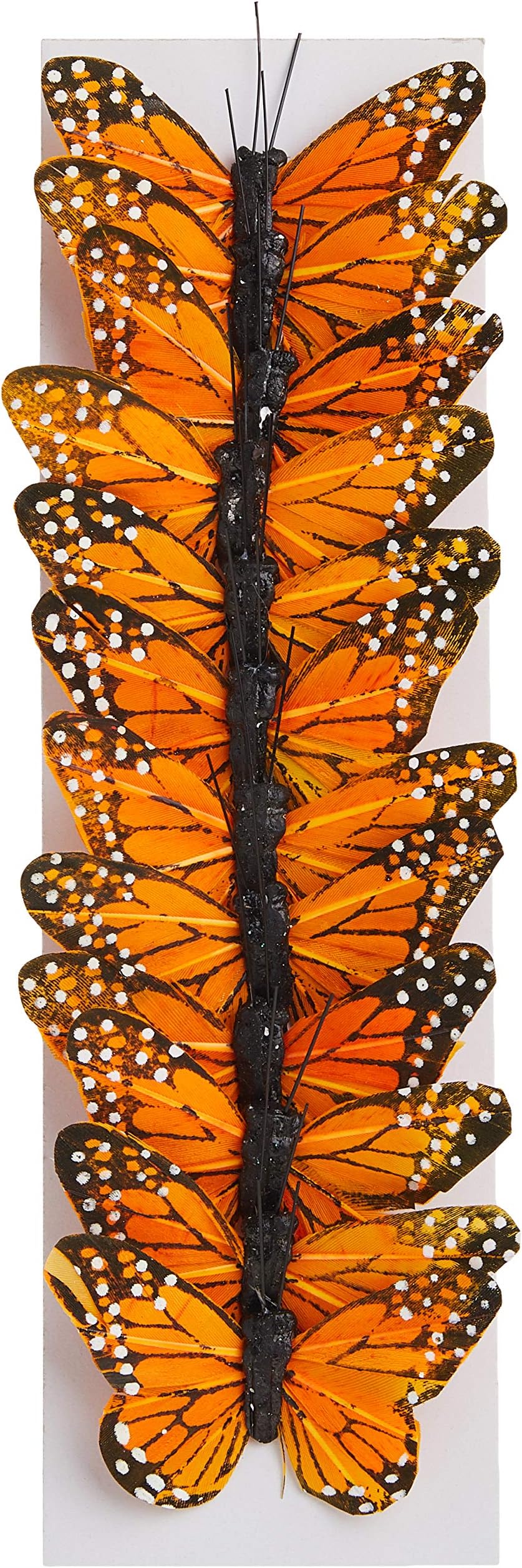 Shinoda Design Center0165500200 12 Piece Monarch Butterfly Decor, 3", Orange