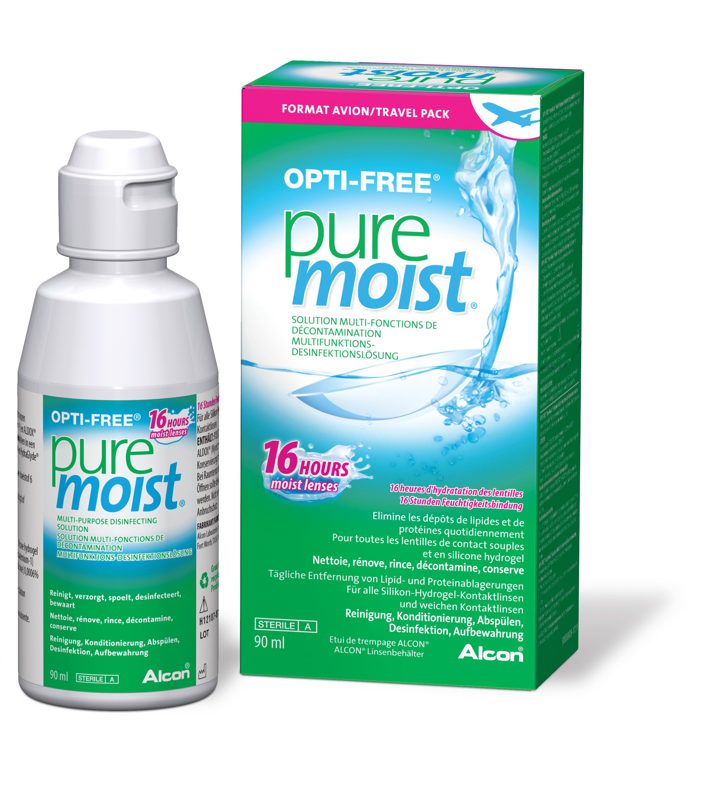 Opti-Free Puremoist Lens Care Solution Travel Size 90 ml