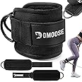 DMoose Ankle Strap for Cable Machine - One Size Fit with Premium Padding, Workout Kickback Ankle Cuffs, Ankle Bands for Worki