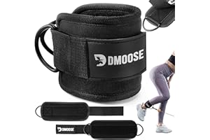 DMoose Sangle de cheville pour machine à câble – Taille unique avec rembourrage de qualité supérieure, poignets de cheville pour entraînement, exercices de fessier, extension de jambe, abducteurs de