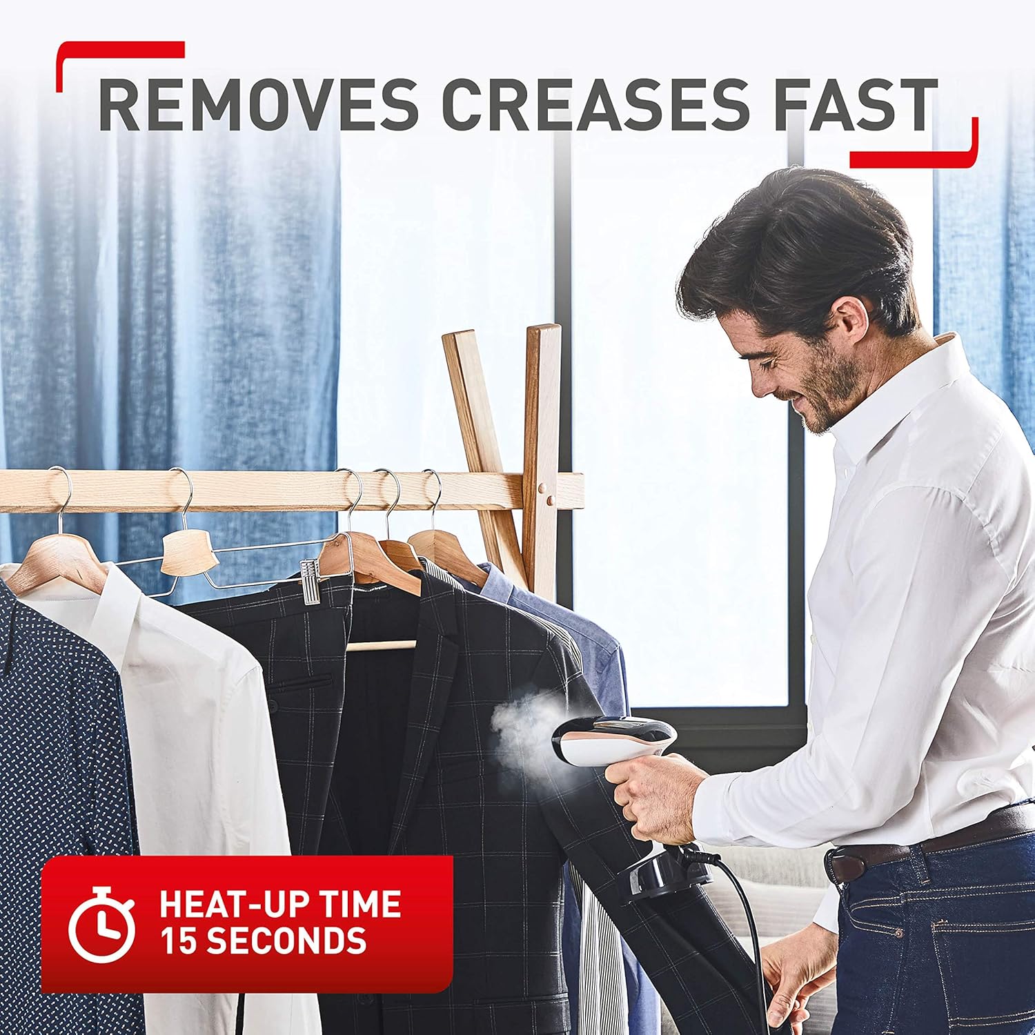 Tefal Access Steam Pocket DT3030 Garment Steamer, Handheld, 1300 W, 120