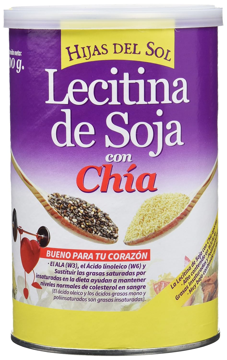 Hijas Del Sol Lecitina de Soja con Chía - 200 gr - [Pack de 2 ...