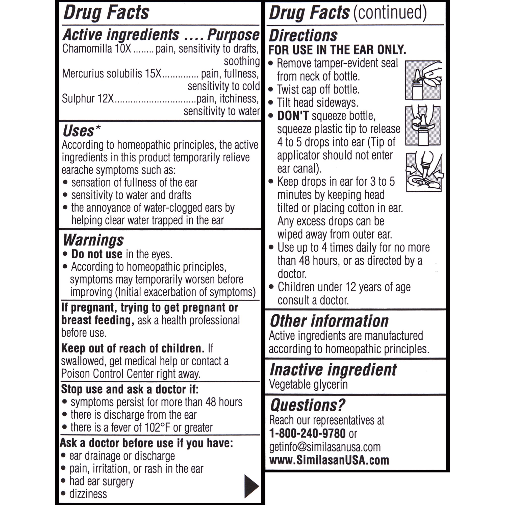 Similasan Earache Relief Ear Drops 10 ml Buy Online in UAE. Hpc