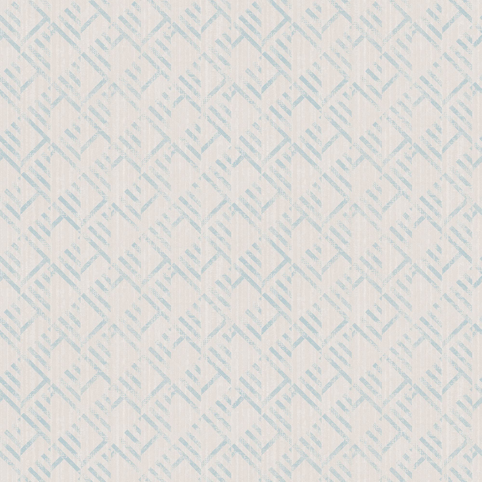 Galerie G56581 TexStyle Collection, Block Flock Wallpaper, Taupe/Blue, 10m x 53cm