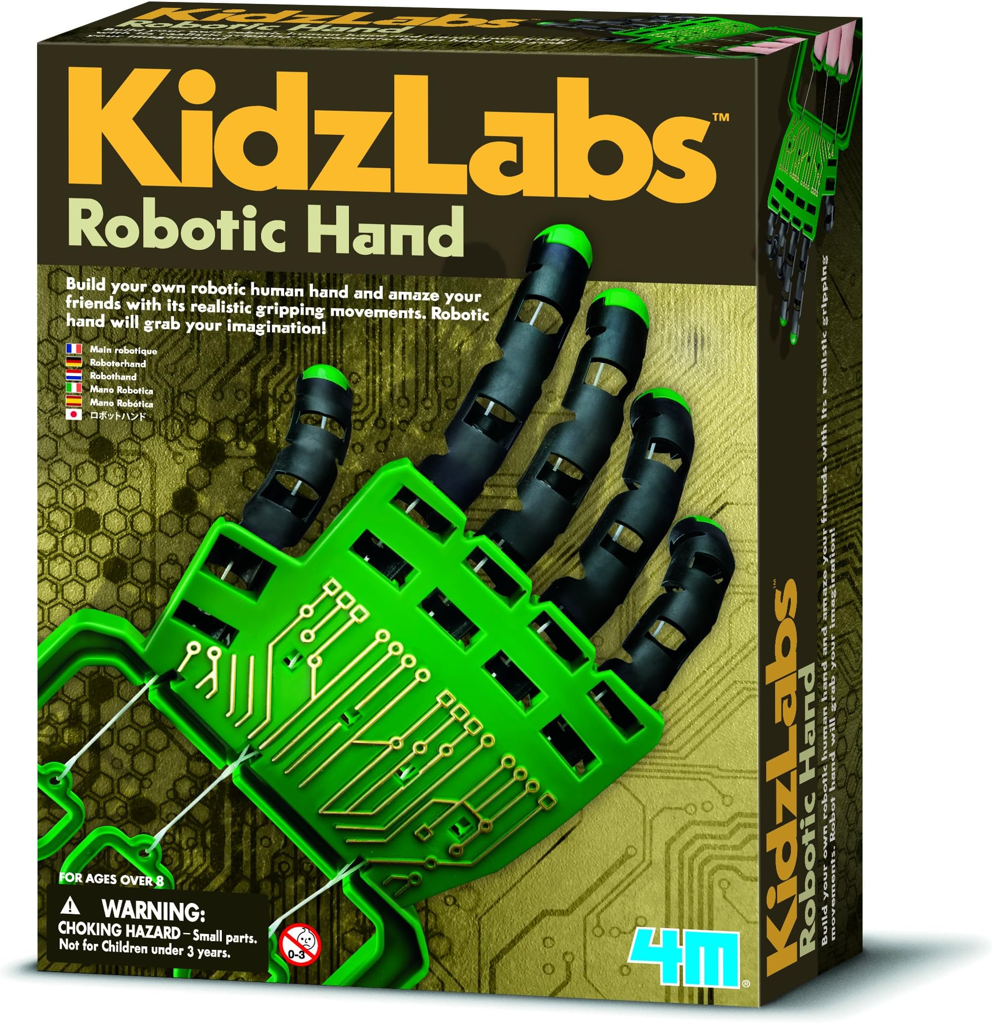 Build Your Own Robotic Hand - Easy To Make Kit - New for 2015 Educational - Gift Present Idea For Easter Fun Science & Toys Age 8+ Children Kids Boys Girls