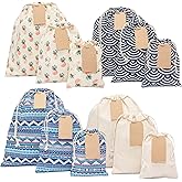 ERIBAGZ 12 pcs Reusable gift bags. Bonus: 15 Gift tags & String. Multipurpose Gift wrap bags. Gift bags assorted sizes for Holiday gifts, birthdays, parties. 2nd Ed.