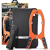 RANGLAND Original® BAX-JAW Kayak Anchor Clamp Grip - Wide 5.25" Self Locking Tension Jaw with Floating Pouch and 15' Paracord 550 Rope, Kayaking Accessories (Corrosion-proof Steel)