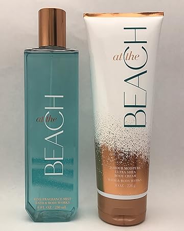 Bath Body Works At The Beach Body Cream Fine Fragrance Mist Set 8 Oz