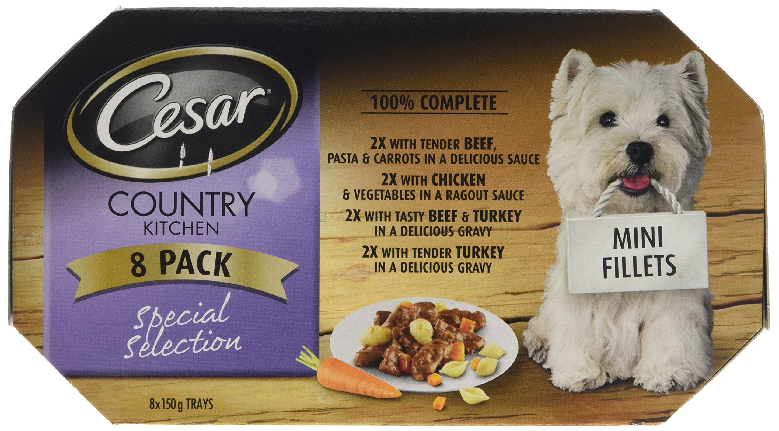 Cesar Dog Food Country Kitchen Dog Trays Special Selection in Gravy 8 x 150g
