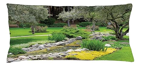 Amazon Com Ambesonne Garden Throw Pillow Cushion Cover Japanese