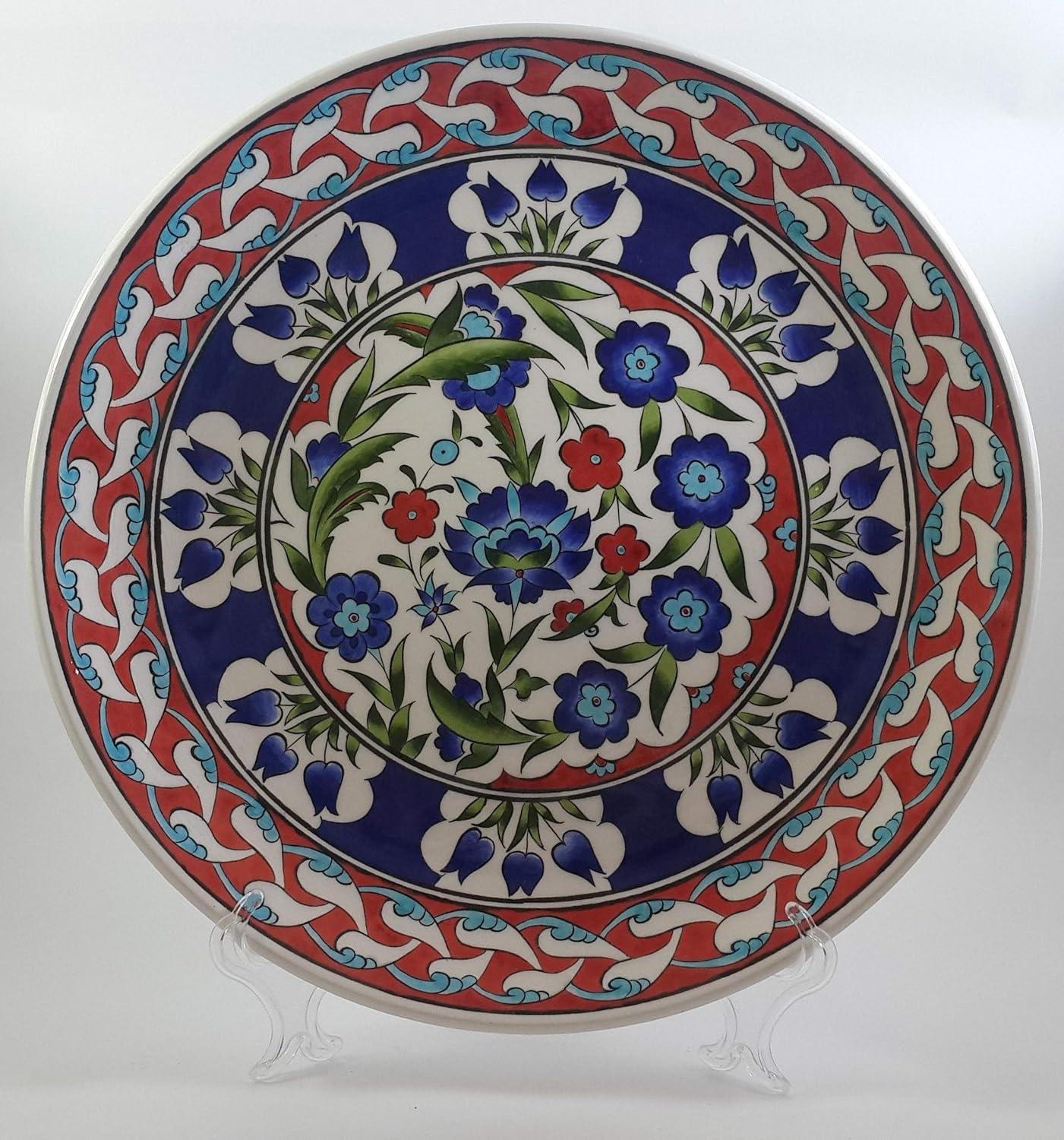 Handmade Traditional Turkish Ceramic Tile Plate 12''(30cm)