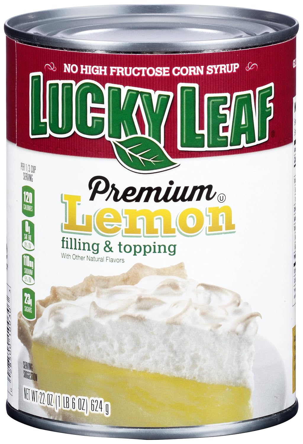 Lucky Leaf Premium Lemon Fruit Filling & Topping, 22 Ounce (Pack of 8)