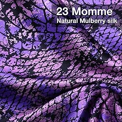 MANSPHIL Purple Crocodile Pattern Silk