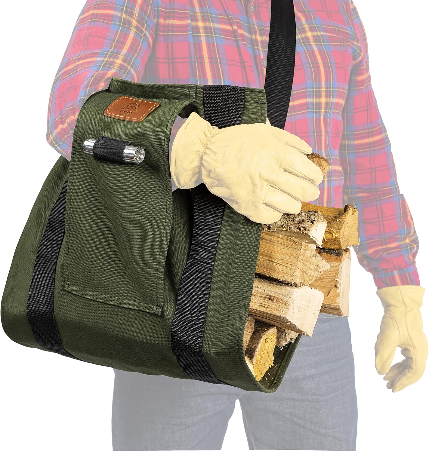 LogOX WoodOX Sling - The World's Most Ergonomic Firewood, Kindling, and Log Carrier - Designed in Vermont and Made in USA (Patented)