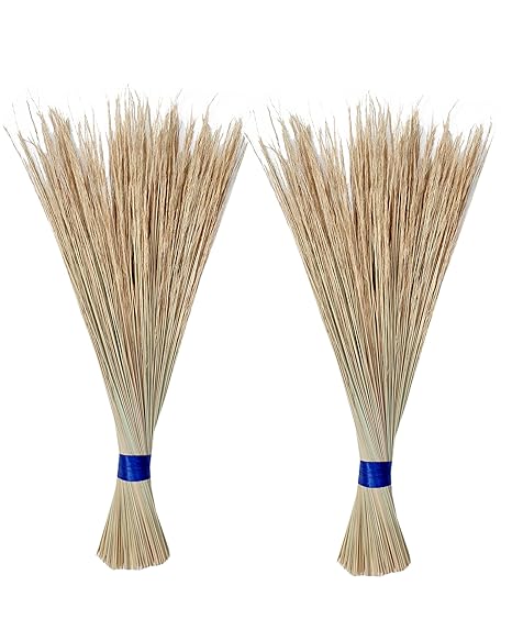 Anasagar Eco Friendly Soft Grass Floor Broom Stick For Cleaning Coconut Grass Broom Sticks (Jhadu / Mop) Combo(Pack of 2)