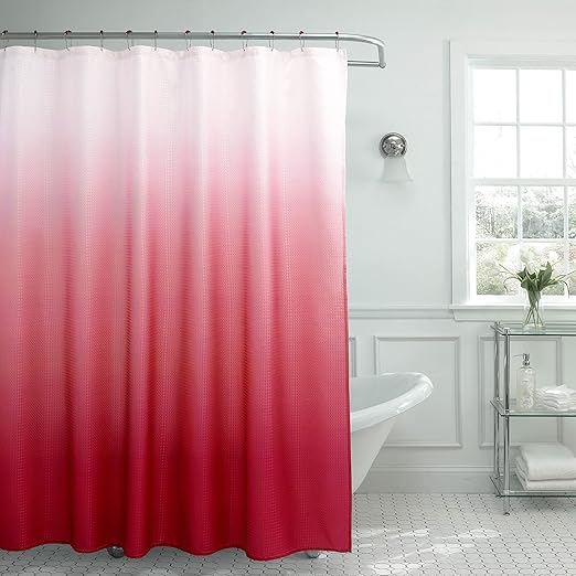Amazon Com Creative Home Ideas Ombre Textured Shower Curtain With
