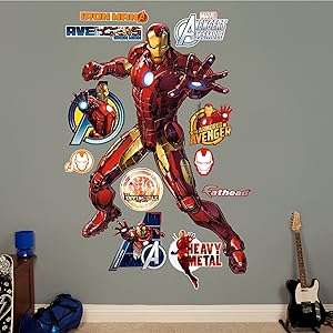 FATHEAD Iron Man: Avengers Assemble-Life-Size Officially Licensed Marvel Removable Wall Decal