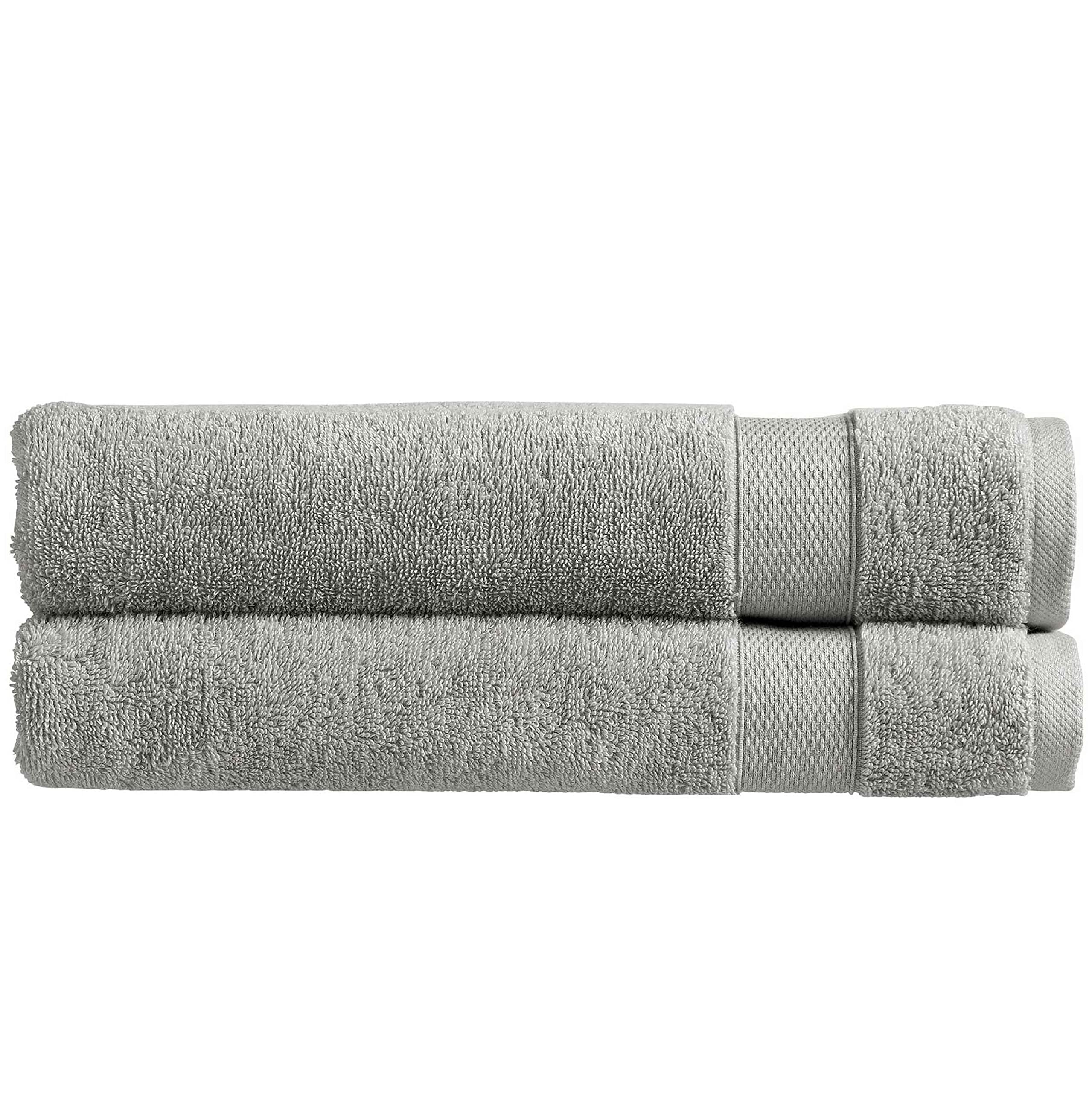 Christy Refresh Bathroom Towels | Set of 2 | Quick Dry | Gentle Pastel Tones | Soft Plush Large Bath Towels | Absorbent Shower Towels | 100% Cotton 550GSM | Dove Grey