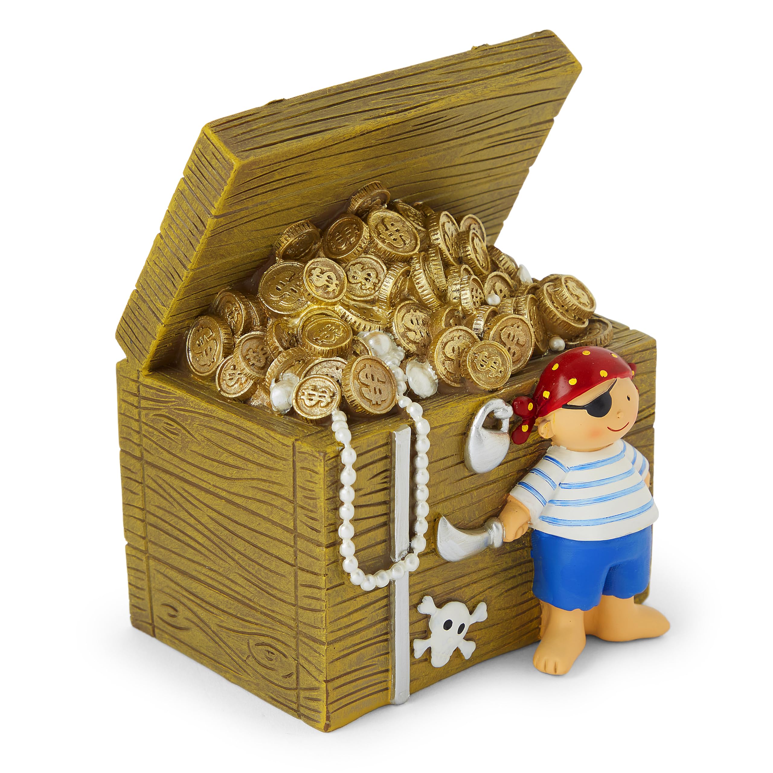 Mousehouse Gifts - Pirate Treasure Chest Piggy Bank for Adventure-Loving Kids, Pirate Money Box for Boys and Girls