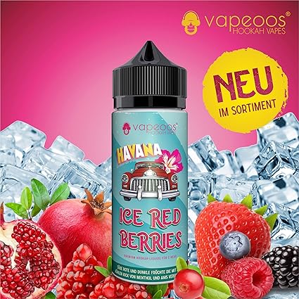 VAPEOOS Premium E-LIQUIDS | HAVANA I Ice Anis Beeren, Blaubeere | 50ml für E-Zigaretten und E-Shishas | 0mg (ohne Nikotin) I 