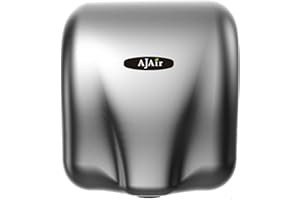 AjAir® 1 Pack Heavy Duty Commercial 1800 Watts High Speed Automatic Hot Hand Dryer - Stainless Steel
