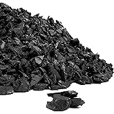 Playsafer Rubber Mulch Nuggets Protective Flooring for Playgrounds, Swing-Sets, Play Areas, and Landscaping (40 LBS - 1.55 CU. FT., Black)