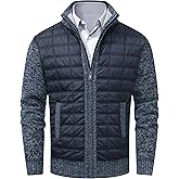 VtuAOL Men's Cardigan Sweaters Casual Full Zip Sweaters Knitted Cardigan with Pockets