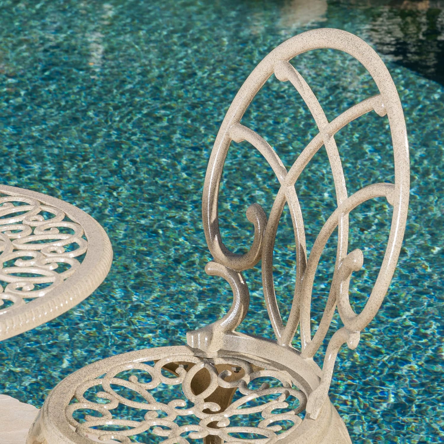 Christopher Knight Home Charleston Metal Bistro Set, Sand: Garden & Outdoor