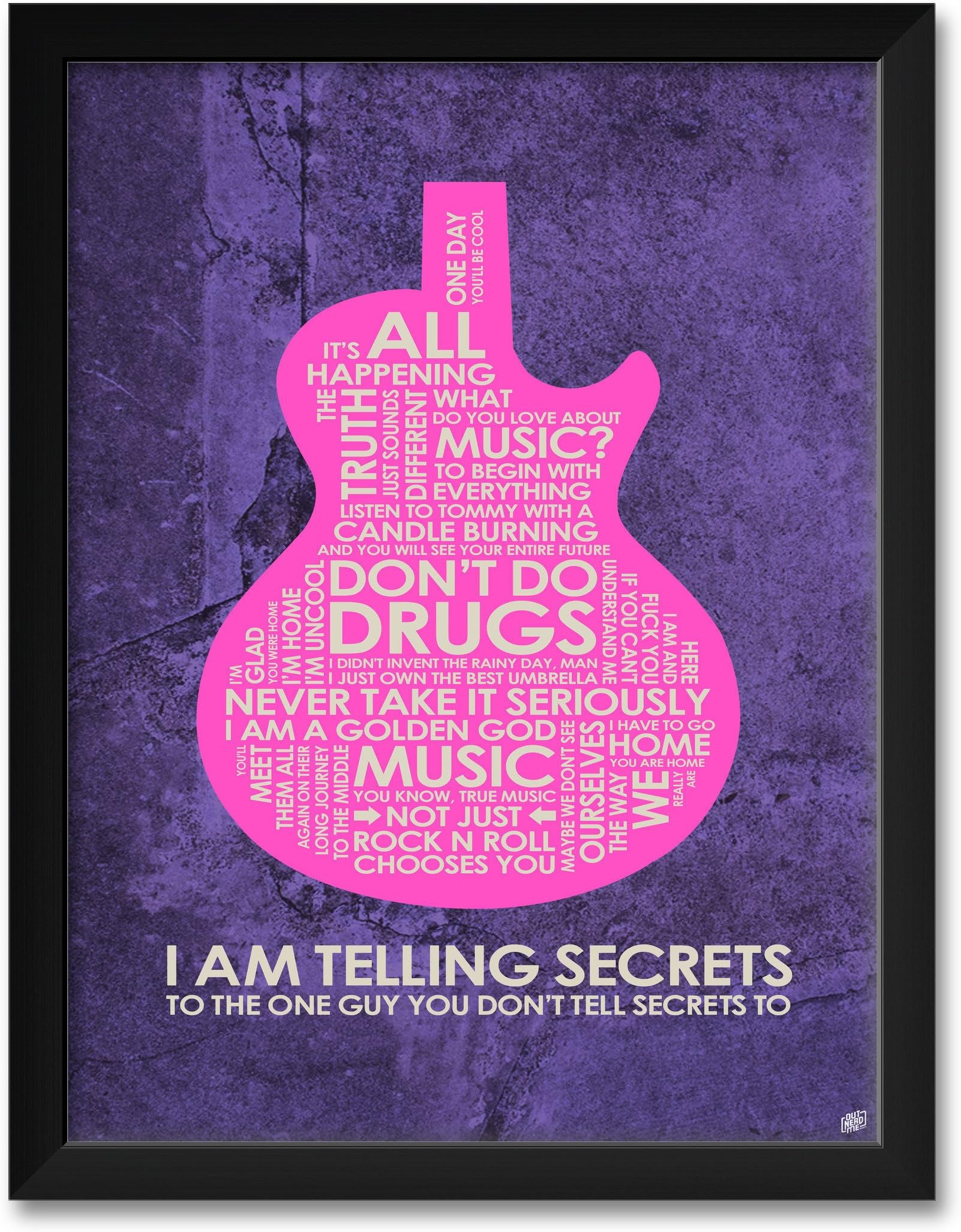 I AM Telling Secrets Framed Art Print by Stephen Poon. Print Size: 18" x 24" Framed Art Size: 20" x 26"