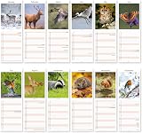 evelay 2026 British Wildlife Wall Calendar Slim Month to View Planner UK view 4