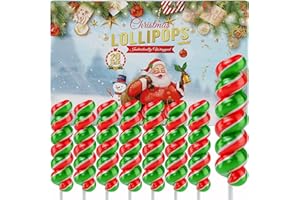 PRIMARY COLORS Christmas Lollipops 20pk – Christmas Suckers & Treats, Individually Wrapped Candy for Party Favors & Stocking Stuffers