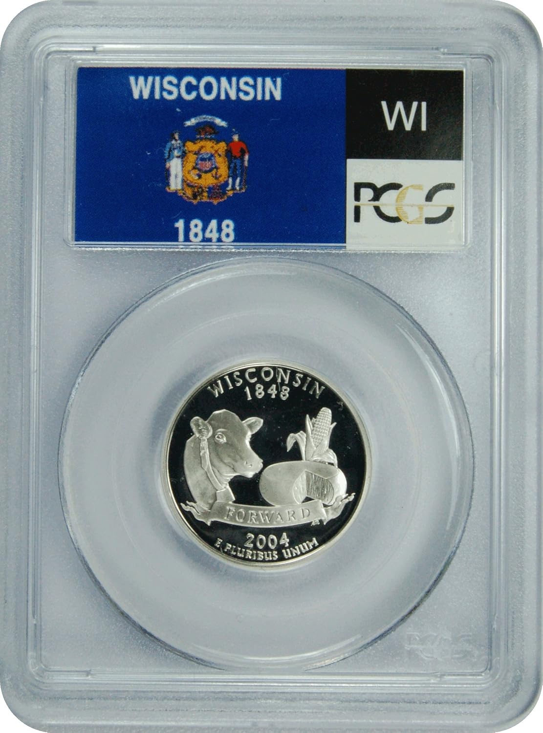 2004 S Wisonsin Wisconsin Silver Statehood Quarter DCAM PCGS PR70 at