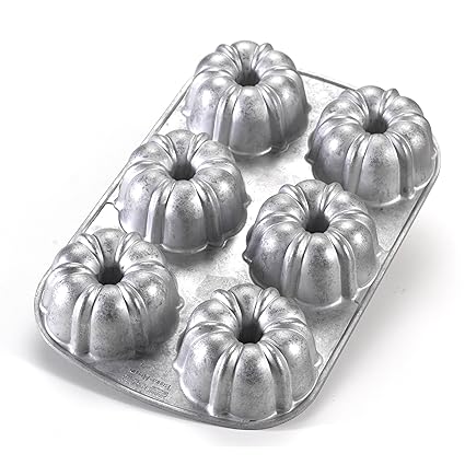 Nordic Ware Commercial Original Bundt Muffin Pan with Premium Non-Stick Coating 6-Cavity