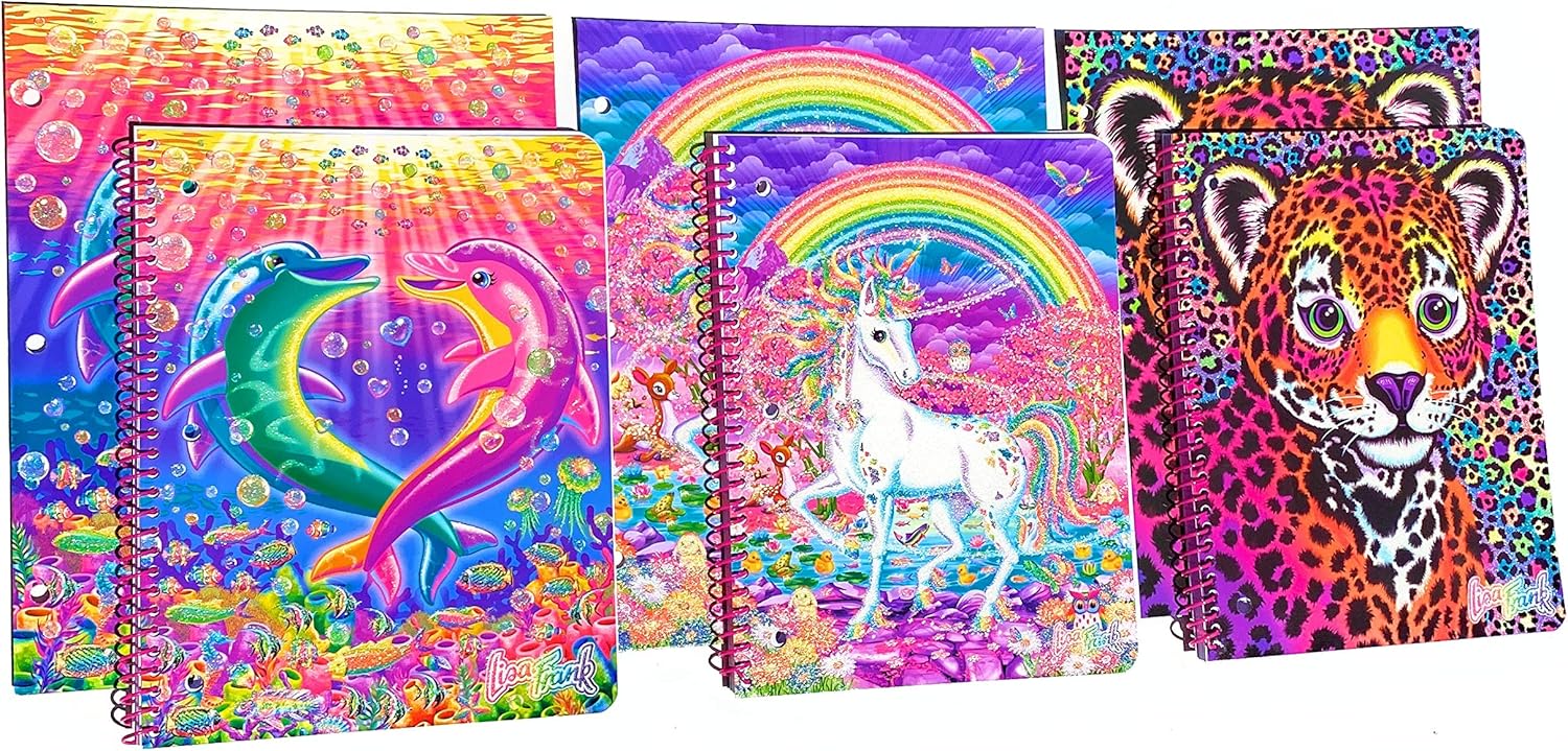 Innovative Designs Lisa Frank Glitter Notebook & Folder