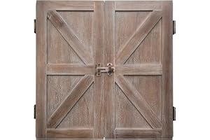 SOUTHERN REC SUPPLY Howard Knox Farmhouse Rustic Barn Darboard Cabinet w/Chalkboard & Dart Holders