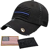Antourage American Flag Unisex Baseball Hat for Men and Women | USA Flag Mesh Snapback Flat Visor Cap + 2 Patriotic Patches