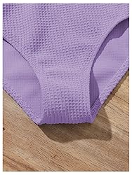 SHENHE Girl's 2 Piece High Waisted Ruffle Waffle
