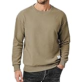 JMIERR Men's Crewneck Sweatshirt Casual Long Sleeve Geometric Texture Sweatshirts Fashion Pullover Shirts