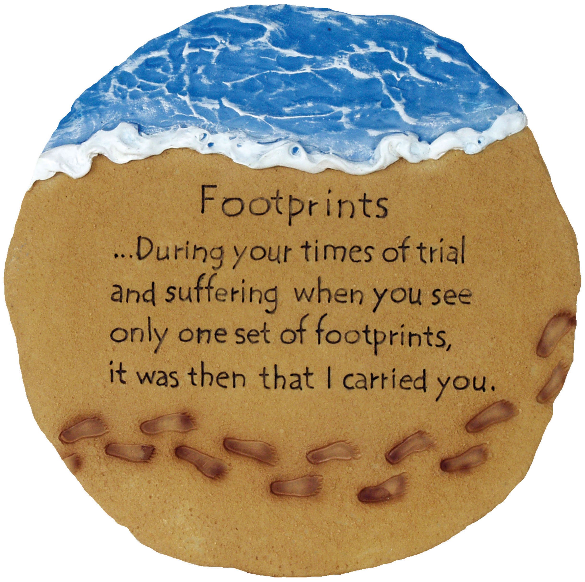 Spoontiques - Garden Décor - Footprints Stepping Stone - Decorative Stone for Garden