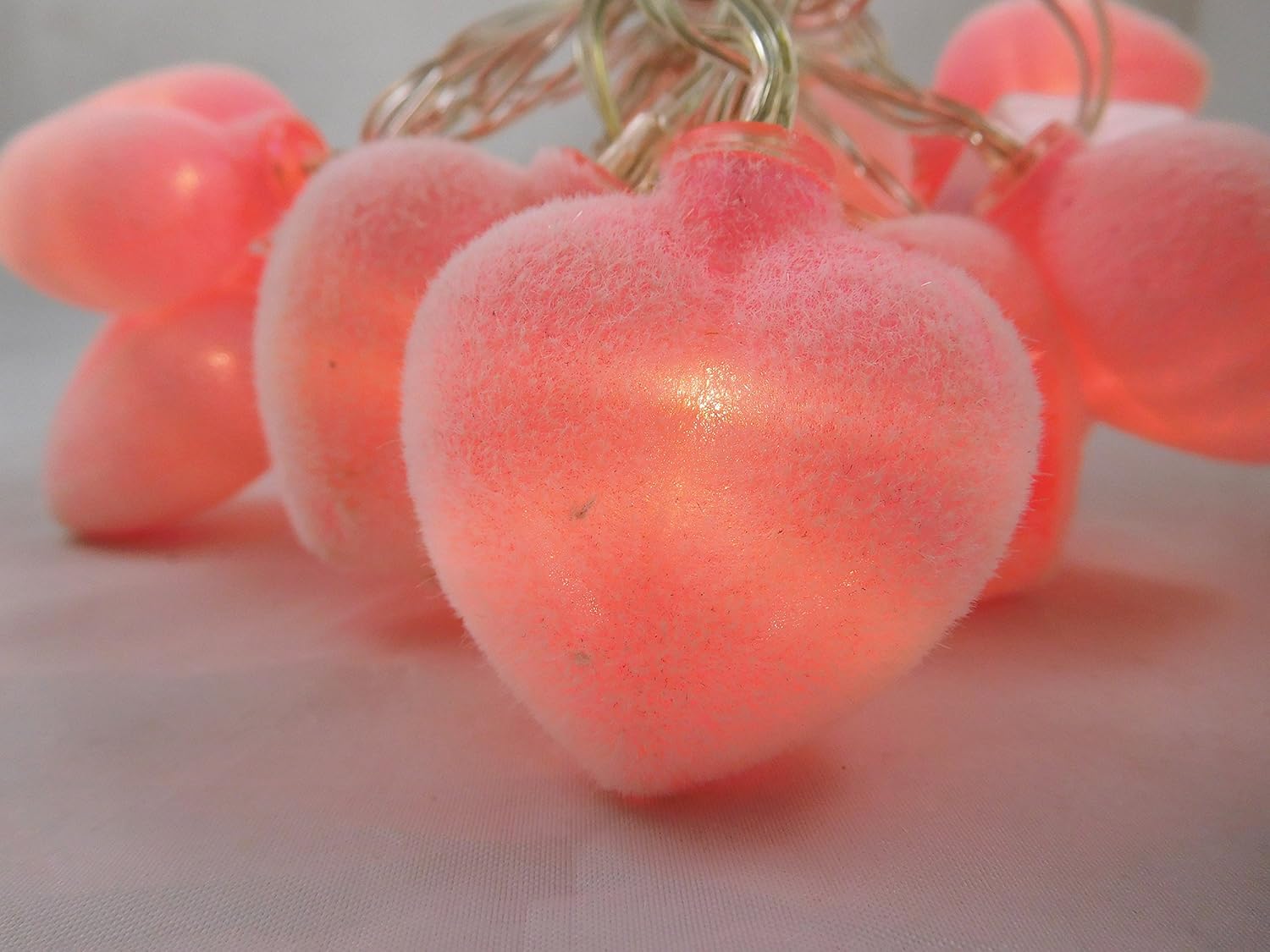 Christmas Concepts Warm White LED Flock Pink Heart Lights - Fairy Lights for Bedroom Party and Wedding (20 LED) - Image 4